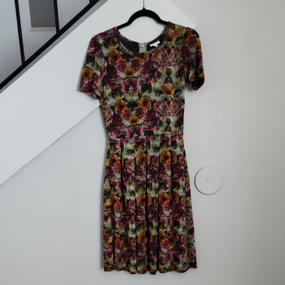 LuLaRoe Multicolor Floral Midi Dress